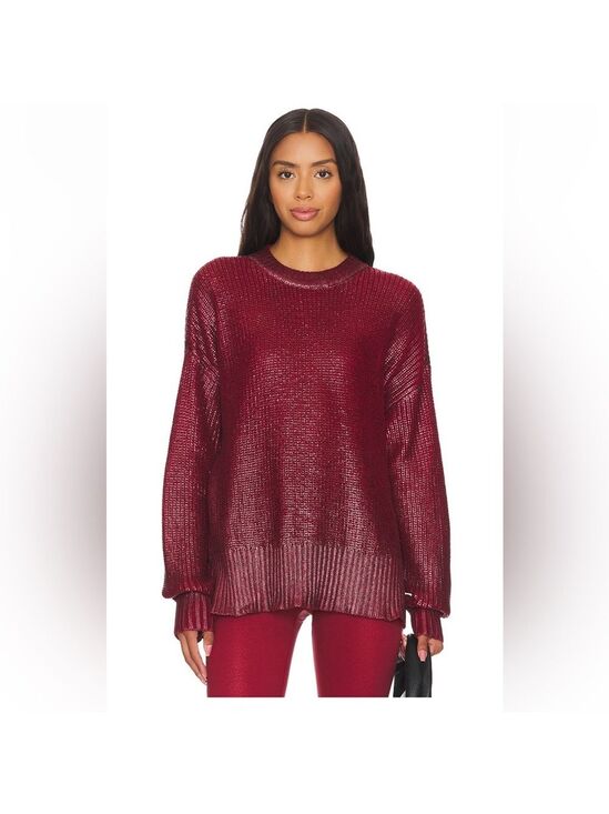 Beach Riot Sweaters - Beach Riot Callie Sweater in Merlot Shine Size Large